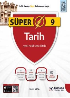 Armada 9.sınıf Süper Tarih Soru Kitabı Yeni Nesil - Murat Usta kitap kapağı