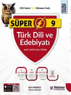Armada 9.sınıf Süper Türk Dili ve Edebiyatı Soru Kitabı Yeni Nesil - Nuh Kabakcı kitap kapağı