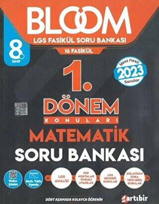 Artıbir Yayınları 8. Sınıf Lgs Matematik Soru Bankası 1. Dönem Bloom Serisi 0323 - Kolektif kitap kapağı