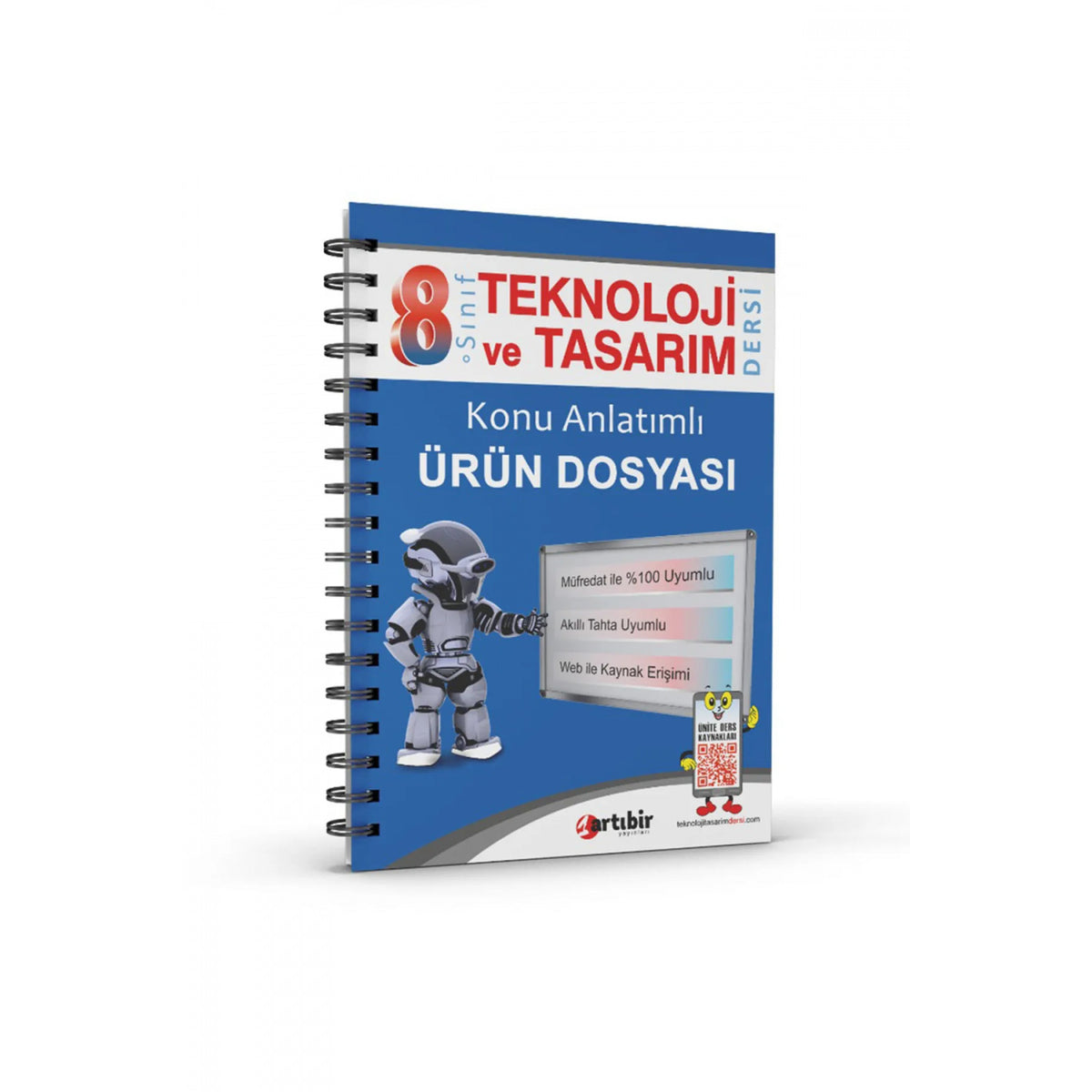 Artıbir Yayınları 8 Sınıf Teknoloji Ve Tasarım Dersi Konu Anlatımlı Ürün Dosyası (%100 Müfredata Uyu kitap kapağı