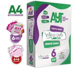 Asimetrik Yayınları AYT Asimetrik Deneme Paketi 6lı Türkiye Geneli Değerlendirmeli Özgün Güncel Paket Deneme Sınavı - Kolektif kitap kapağı