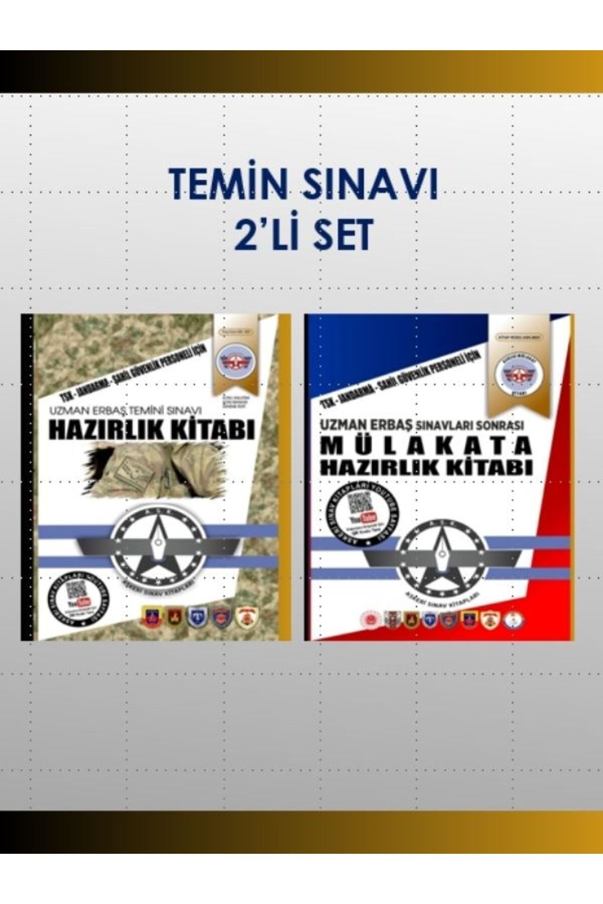 Askeri Sınav Kitapları Uzman Erbaş Temin Sınavı İçin 2’Li Set kitap kapağı