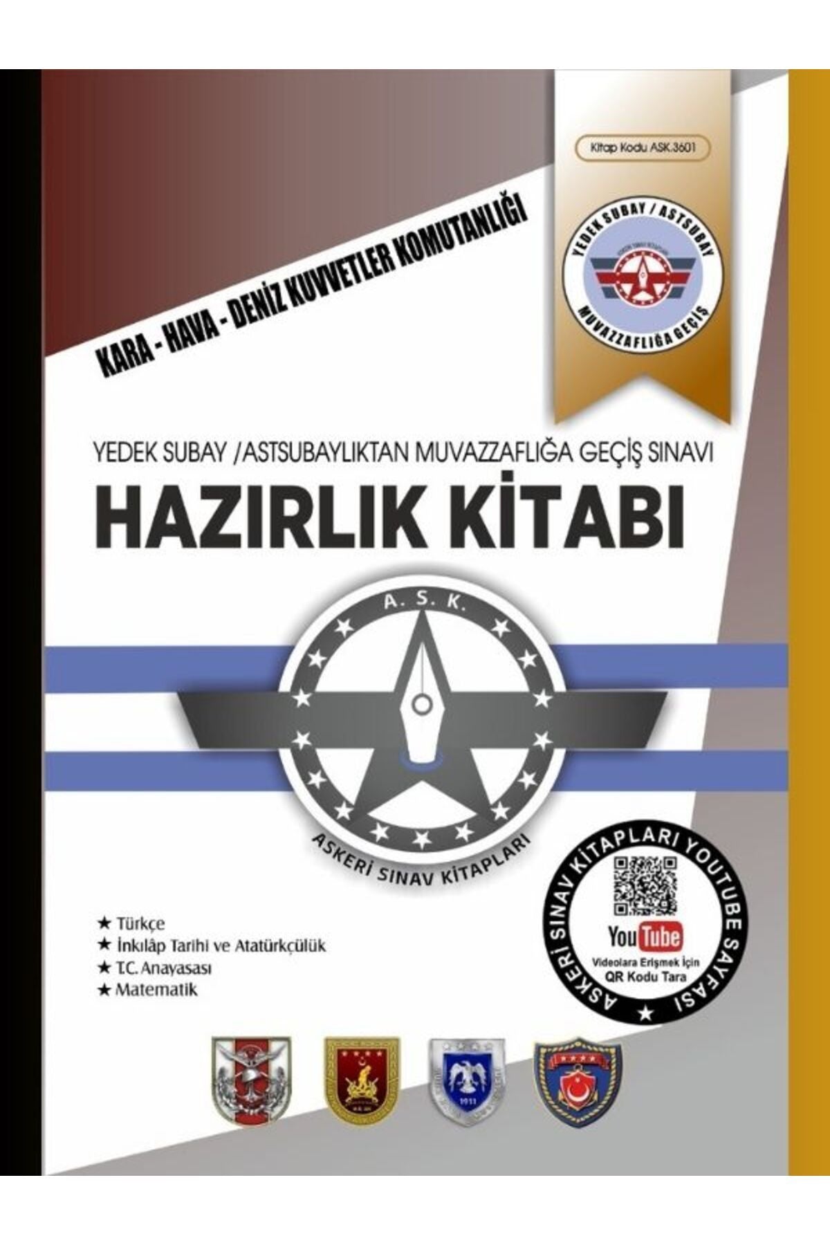 Askeri Sınav Kitapları Yedek Astsubaylıktan Muvazzaf Astsubaylığa Geçiş Sınavı Hazırlık Kitabı kitap kapağı