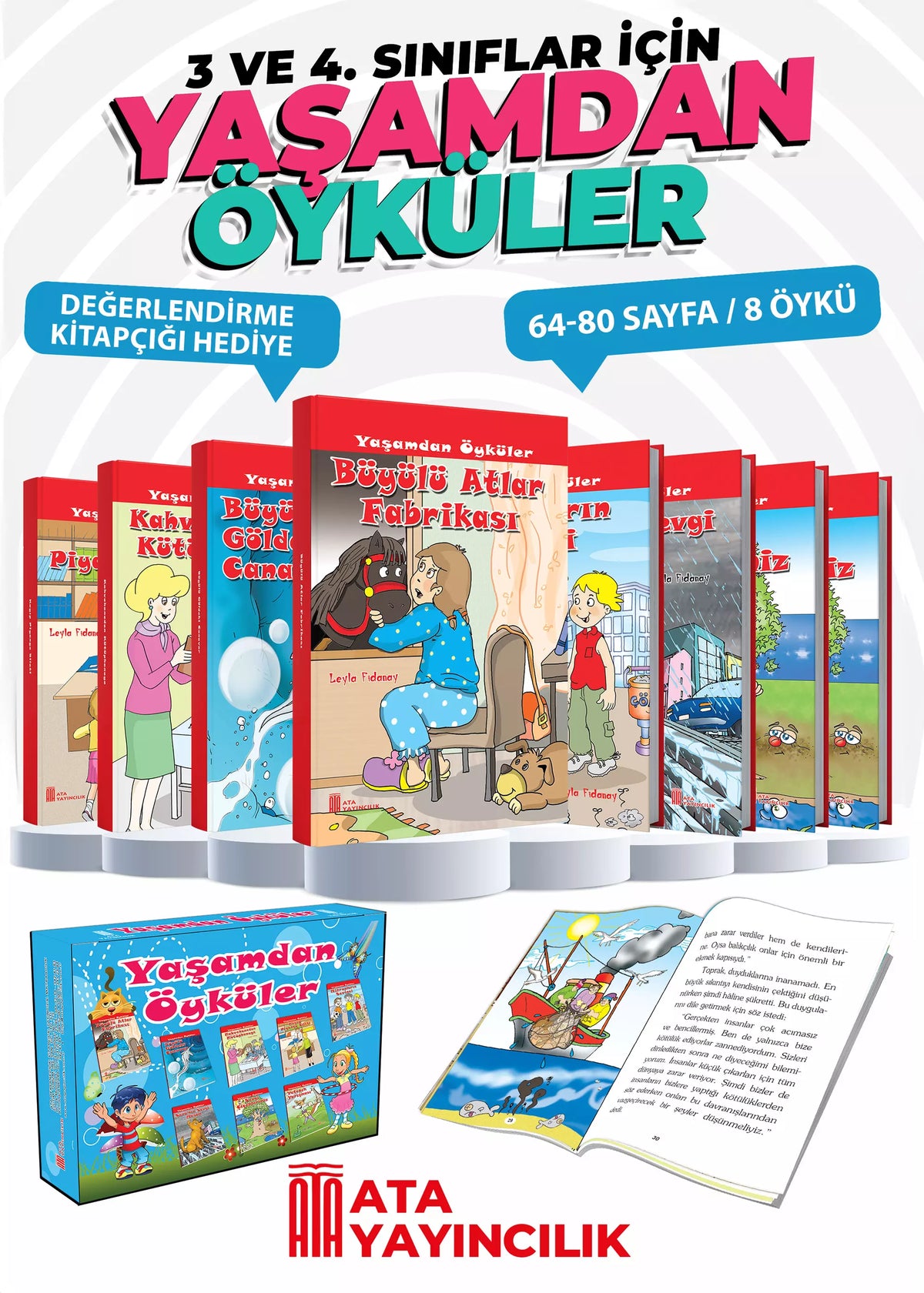 Ata Yayınları Yaşamdan Öykü Dizisi 8'li Set - Lev N. Tolstoy kitap kapağı