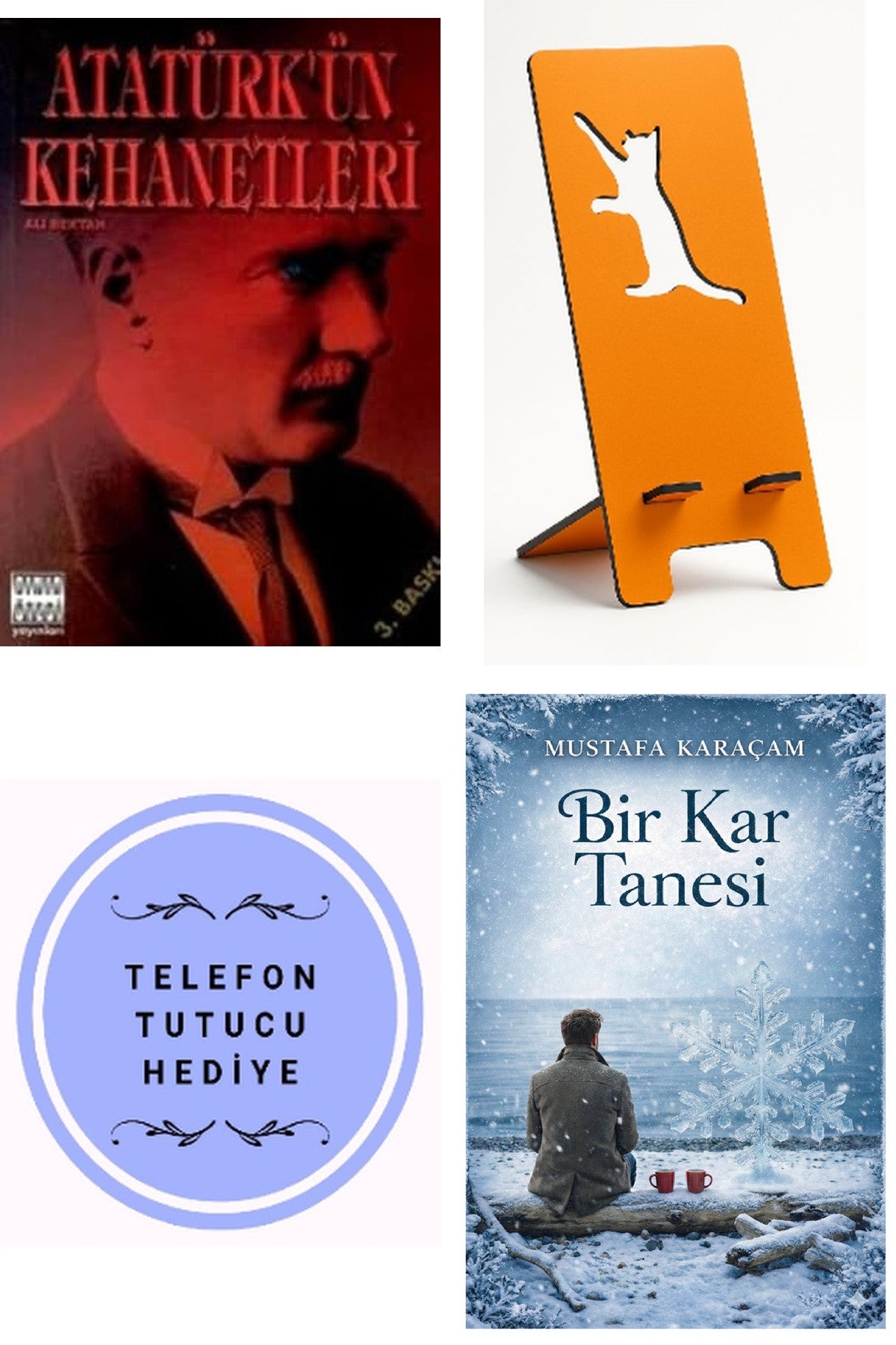 Atatürk’ün Kehanetleri - Ali Bektan + Telefon Tutucu + Bir Kar Tanesi kitap kapağı