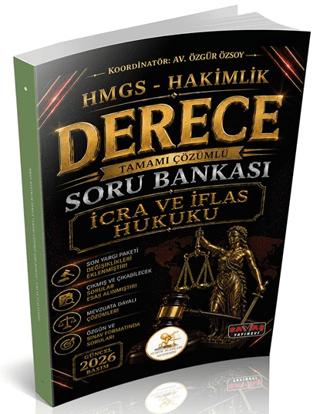 HUKAL HMGS-Hakimlik Derece İcra ve İflas Hukuku Soru Bankası | Savaş Yayınevi (Ciltsiz)  - Resim 1