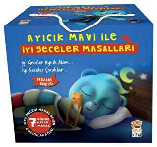 Ayıcık Mavi ile İyi Geceler Masalları Seti 7 Kitap Takım | Sincap Kitap