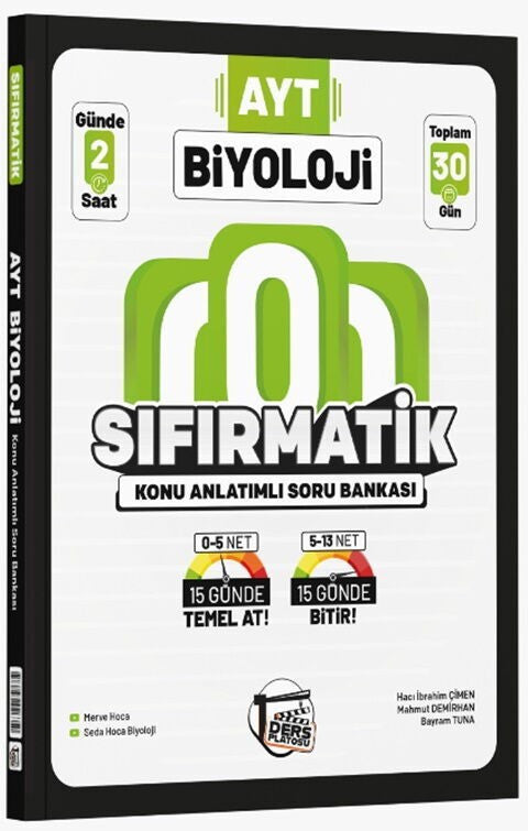AYT Biyoloji Sıfırmatik Konu Anlatımlı Soru Bankası Ders Platosu kitap kapağı
