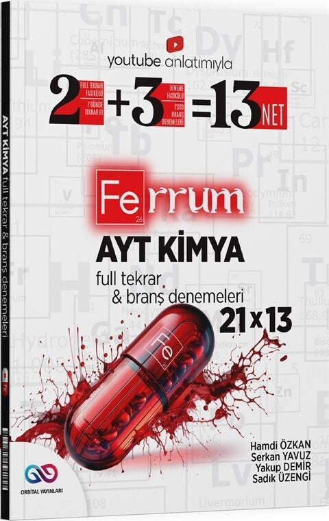 AYT Kimya Ferrum 21 x 13 Branş Denemeleri Orbital Yayınları - Hamdi Özkan kitap kapağı