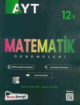 AYT Matematik 12` li Deneme - Muammer Akgüneş kitap kapağı