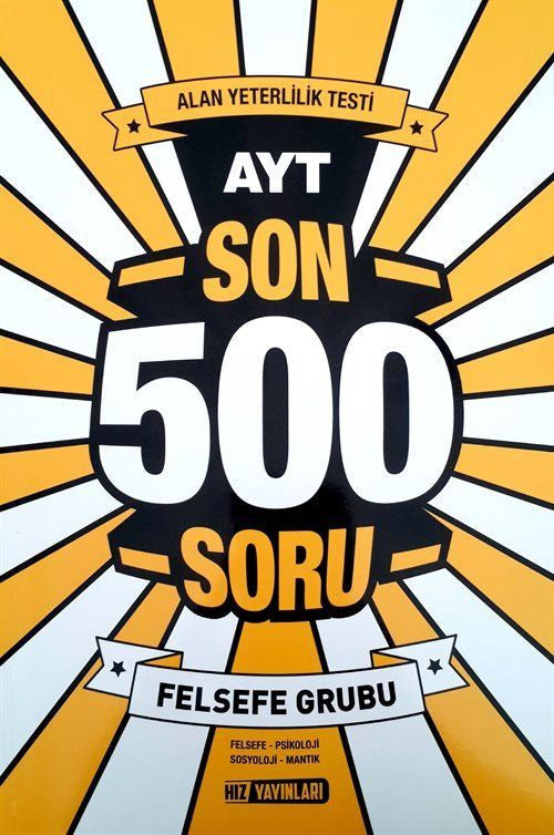 AYT Son 500 Soru Felsefe Grubu kitap kapağı