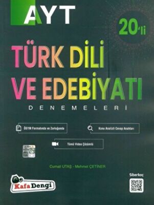 Kafadengi 2024 Ayt Türk Dili Ve Edebiyatı 20 Li Branş Denemesi - Cumali Utaş kitap kapağı