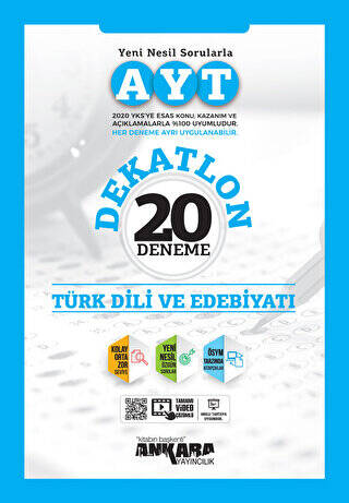 AYT Türk Dili ve Edebiyatı Dekatlon 20 Deneme - Kolektif kitap kapağı