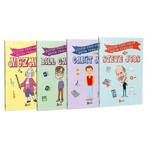 Çocuk Dahilerden Büyük Dehalara Serisi Seti - 4 Kitap Takım | Parola Çocuk (İnce Kapak)
