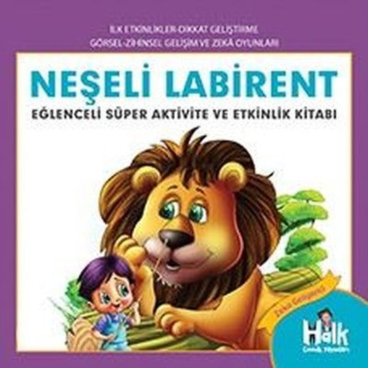 Neşeli Labirent - Eğlenceli Süper Aktivite ve Etkinlik Kitabı | Halk Kitabevi