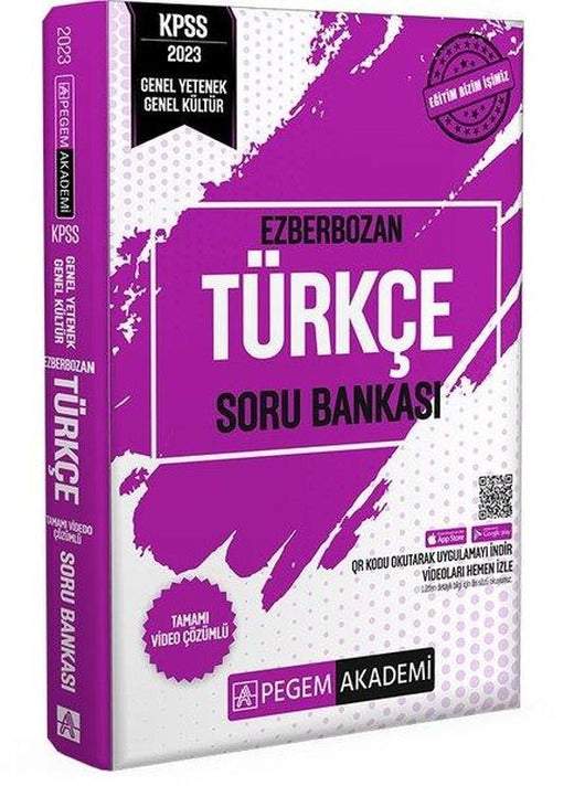 2023 Ezberbozan KPSS Genel Yetenek Genel Kültür Türkçe Soru Bankası | Pegem Akademi Yayıncılık (İnce Kapak)
