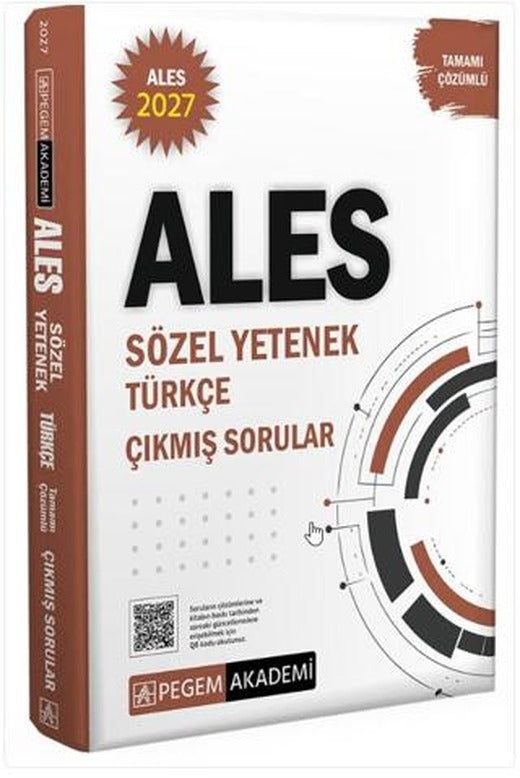 2027 ALES Sözel Yetenek Türkçe Tamamı Çözümlü Çıkmış Sorular | Pegem Akademi Yayıncılık (Ciltsiz)