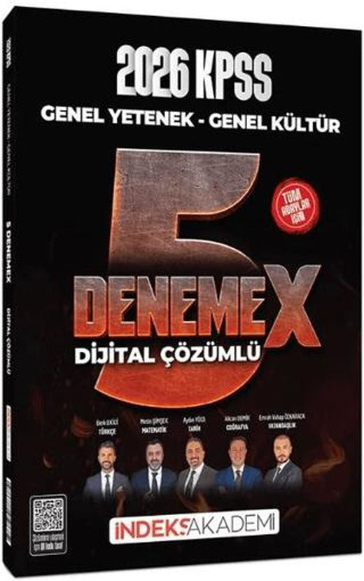 2026 KPSS Genel Yetenek Genel Kültür 5 DenemeX Çözümlü | İndeks Akademi Yayıncılık (Ciltsiz)