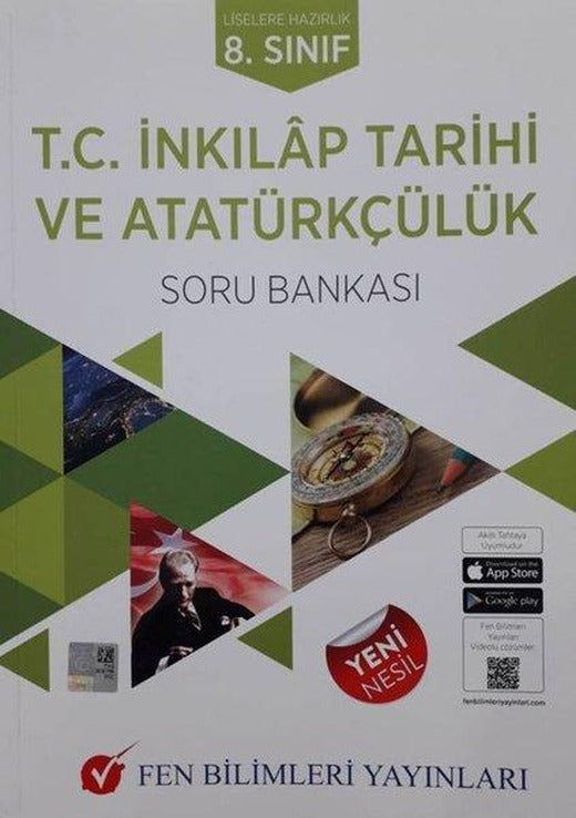 8.Sınıf T.C. İnkılap Tarihi ve Atatürkçülük Soru Bankası | Fen Bilimleri Yayınları (İnce Kapak)