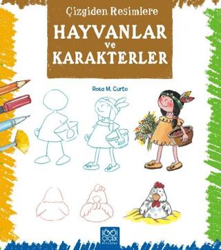 Çizgiden Resimlere - Hayvanlar ve Karakterler | 1001 Çiçek Kitaplar (Ciltsiz)  - Resim 1