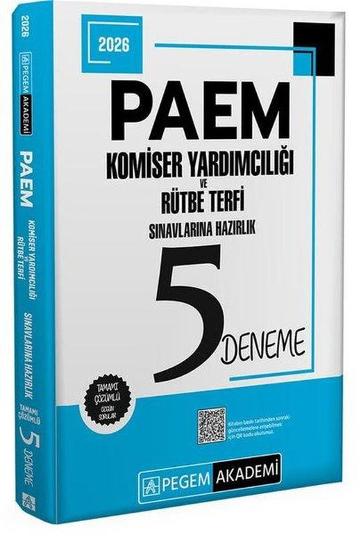 2026 PAEM Komiser Yardımcılığı ve Rütbe Terfi Sınavlarına Hazırlık 5 Deneme | Pegem Akademi Yayıncılık (İnce Kapak)