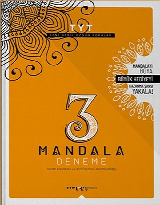 2024 TYT 3 Deneme ÖSYM Tarzı 3 Mandala Hediyeli | Marka Yayınları (İnce Kapak)