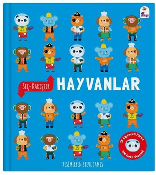 Hayvanlar - Seç - Karıştır - 15 Eğlenceli Parça - 120 Farklı Seçenek | İndigo Çocuk