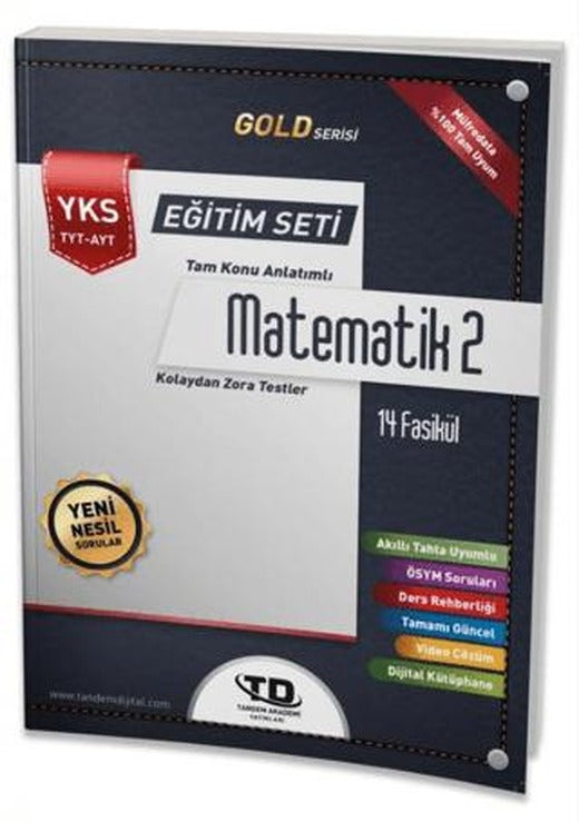 Tandem Akademi Gold Serisi Matematik 2 YKS TYT AYT 14 Fasikül Eğitim Seti