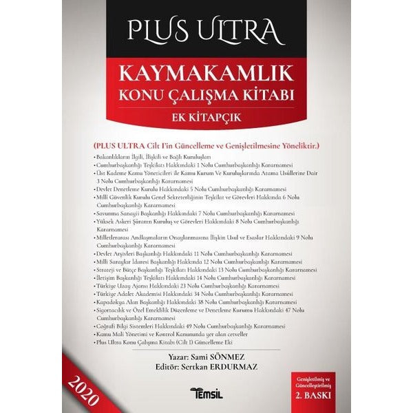 Plus Ultra Kaymakamlık Konu Çalışma Kitabı | Temsil Kitap (Ciltsiz)