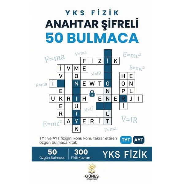 YKS Fizik Anahtar Şifreli 50 Bulmaca | Güneş Kitabevleri (İnce Kapak)