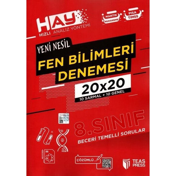 8.Sınıf Hay Fen Bilimleri Deneme | Teas Press Eğitim (İnce Kapak)