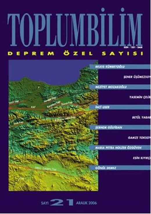 Toplumbilim Sayı 21 - Deprem Özel Sayısı | Bağlam Yayınları (Ciltsiz)