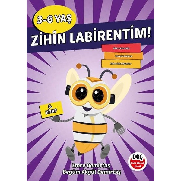 Zihin Labirentim! 3 - 6 yaş 5. Kitap | Dahi Olacak Çocuk Yayınları (İnce Kapak)