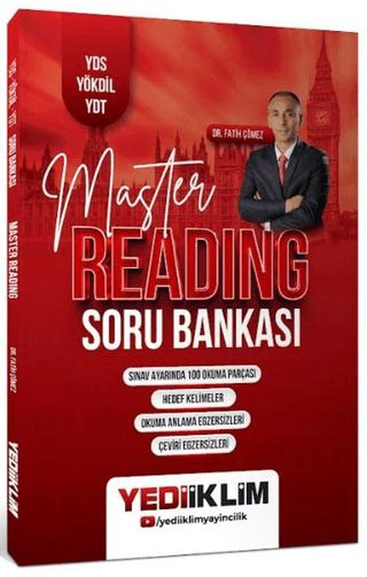 YDS YÖKDİL YDT Master Reading Soru Bankası | Yediiklim Yayınları (Ciltsiz)