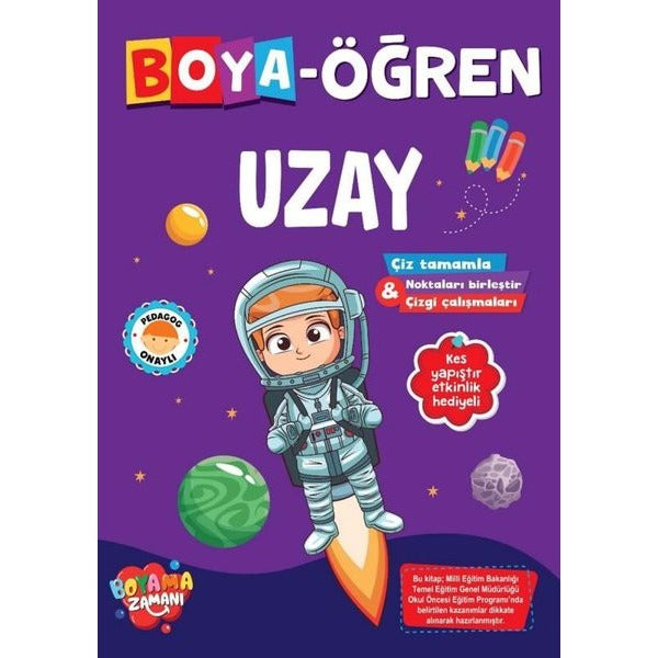 Boya Öğren – Uzay | Boyama Zamanı (Ciltsiz)