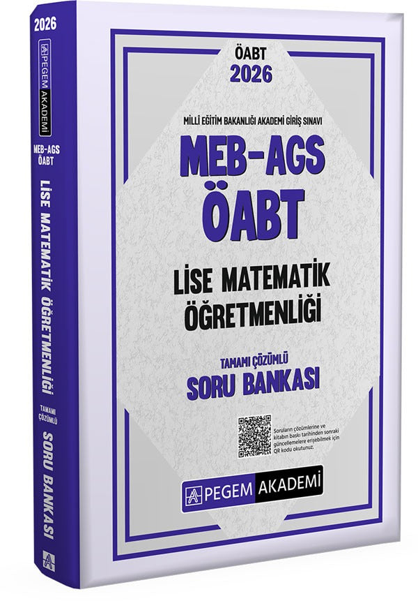 2026 MEB AGS ÖABT Lise Matematik Öğretmenliği Tamamı Çözümlü Soru Bankası | Pegem Akademi Yayıncılık (İnce Kapak)