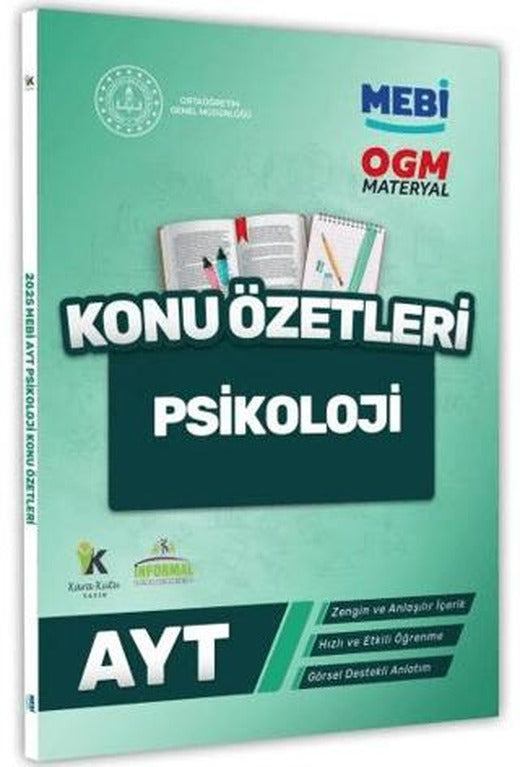 2025 YKS-AYT MEBİ-OGM Psikoloji Pratik Konu Özet Kitabı Renkli A4 Boyut Görsel Destekli