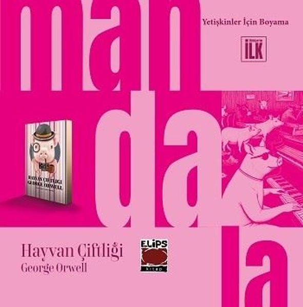 Mandala Dünyası - Hayvan Çiftliği-Yetişkinler İçin Boyama | Elips Kitapları (İnce Kapak)