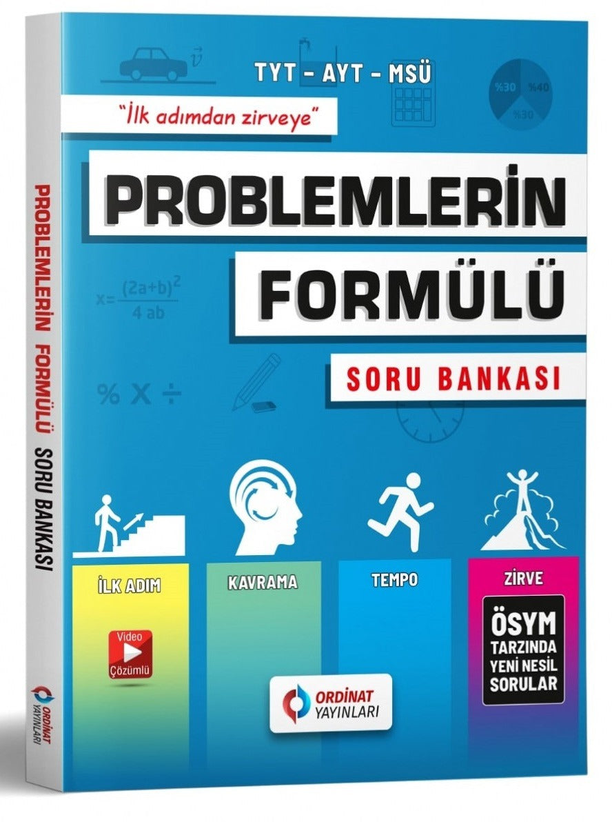 TYT Problemlerin Formülü Soru Bankası | Ordinat Yayınları (İnce Kapak)