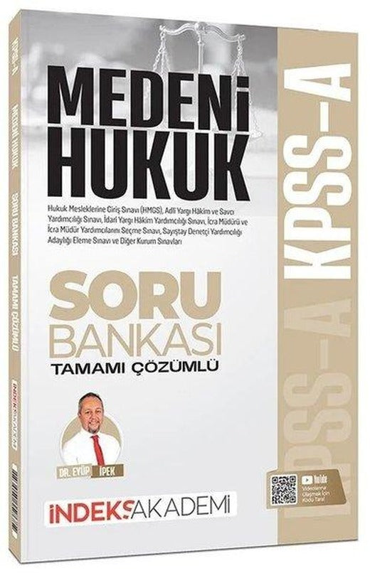 2026 KPSS A Grubu Medeni Hukuk Soru Bankası Çözümlü | İndeks Akademi (İnce Kapak)