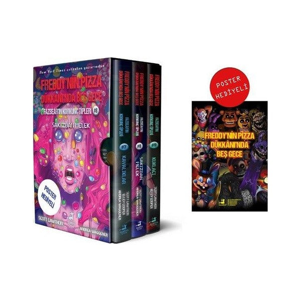 Fazbear'ın Korkunç Tipleri Seti - Poster Hediyeli Kutulu 7 - 8 - 9 | Olimpos Çocuk (İnce Kapak)