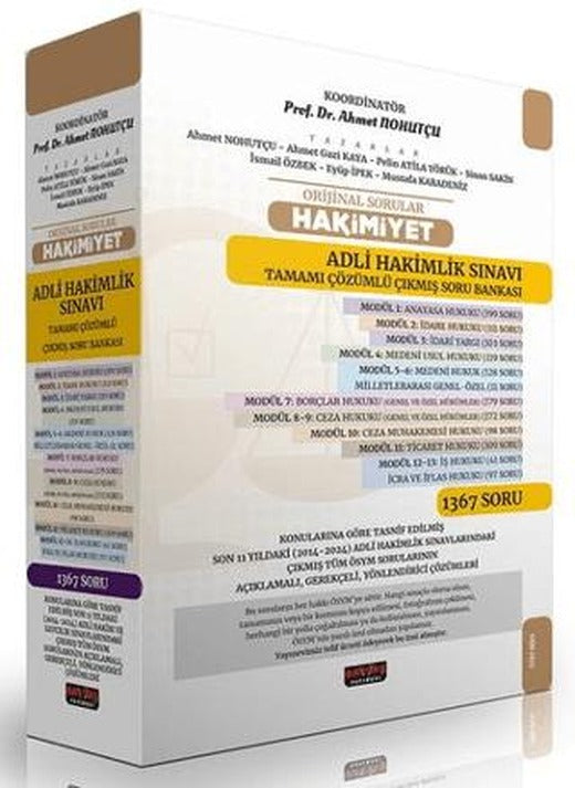 Orijinal Sorular HAKİMİYET Adli Hakimlik Sınavı Çıkmış Soru Bankası Seti | Savaş Yayınevi (Ciltsiz)