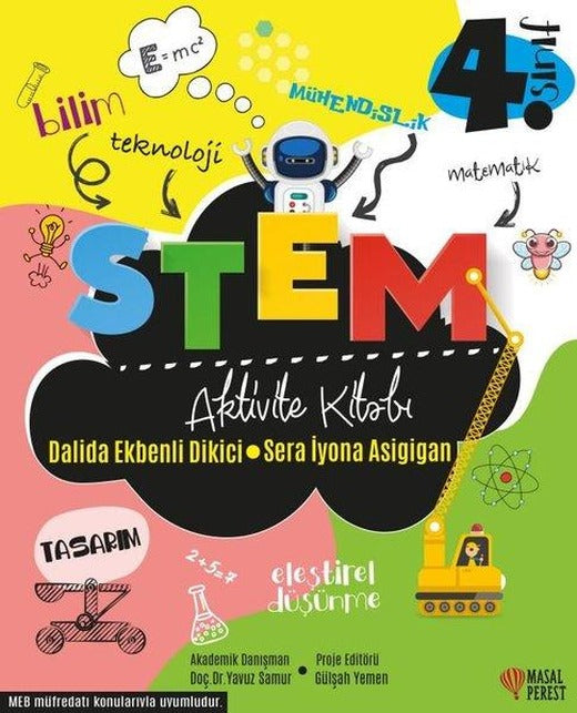 4.Sınıf STEM Aktivite Kitabı | Masalperest (İnce Kapak)