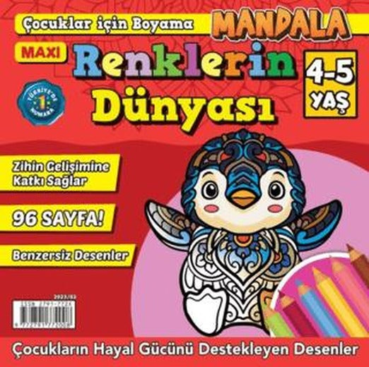 Maxi Renklerin Dünyası- Çocuklar İçin Boyama 6 | Maxi Yayıncılık (Ciltsiz)
