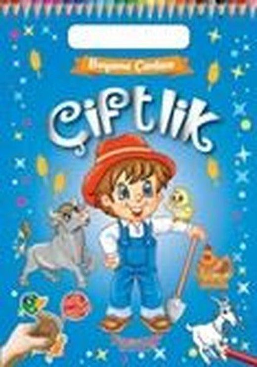 Çiftlik - Boyama Çantam - Renkli Çıkartmalı | Yumurcak Yayınları (İnce Kapak)