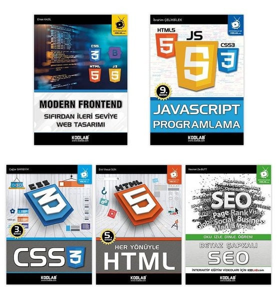 Modern Web Tasarım Seti 2 - 4 Kitap Takım | Kodlab (İnce Kapak)