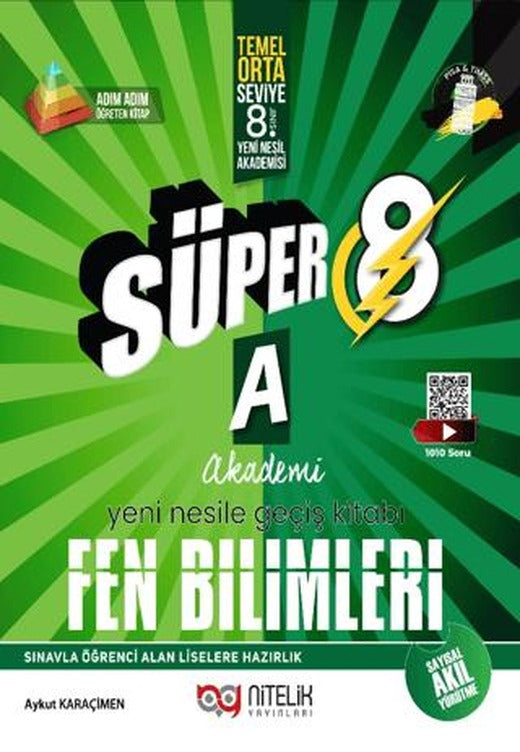 Süper 8 Fen Bilimleri A Yeni Nesile Geçiş Kitabı | Nitelik Yayınları (Ciltsiz)