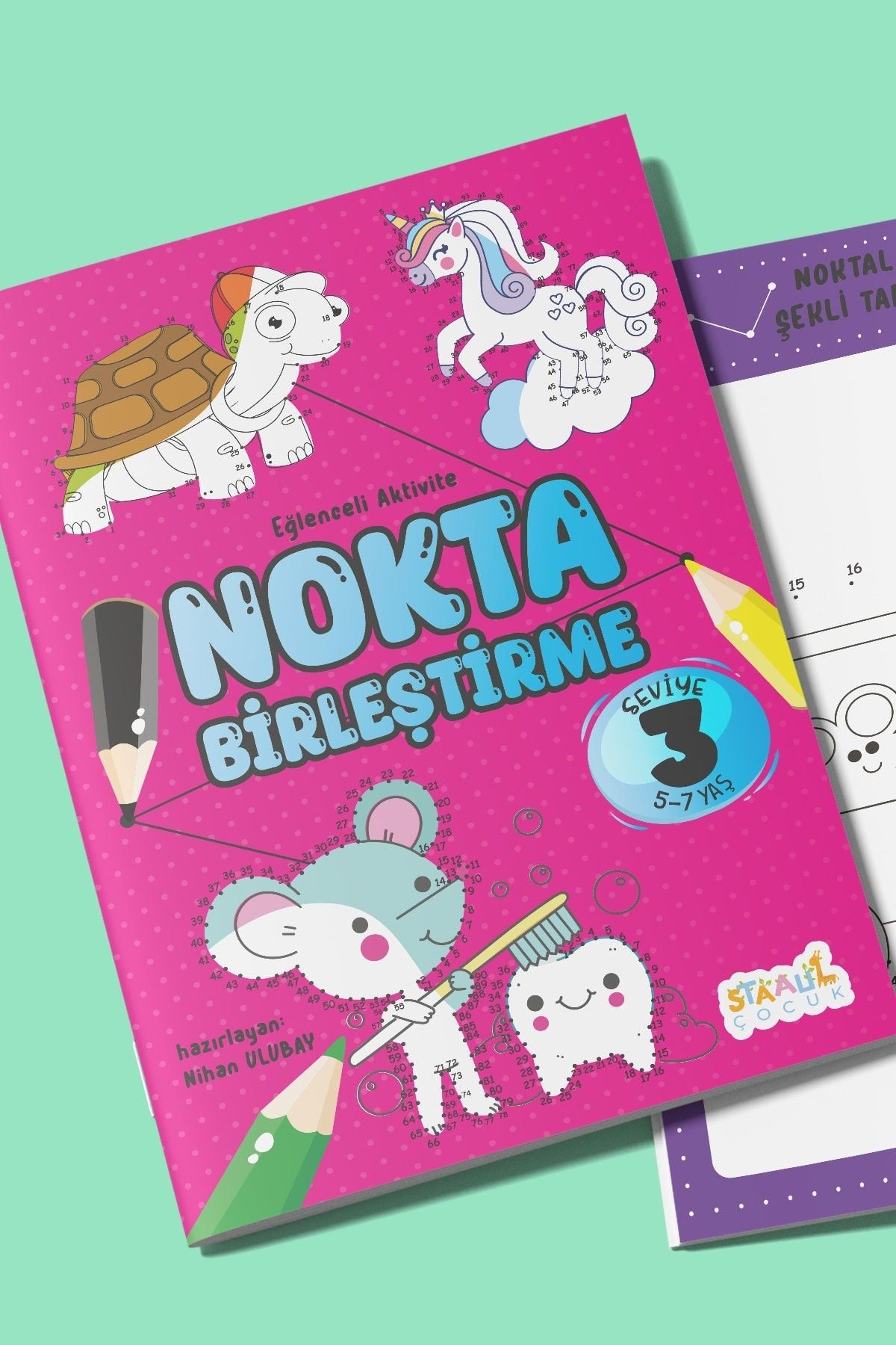 Eğlenceli Aktivite Nokta Birleştirme ‐ Boyama ve Aktivite Kitabı ‐ Seviye 3