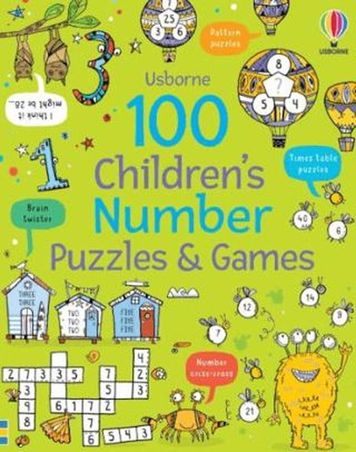100 Children's Number Puzzles and Games | Usborne (Ciltsiz)