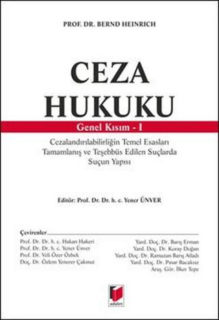 Ceza Hukuku Genel Kısım - 1 | Adalet Yayınevi (Ciltsiz)  - Resim 1
